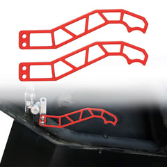 Dicater front view metal door handle showing clean fit and durability