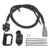 DICMIC front view of trailer harness showing plug and mounting for quick replacement