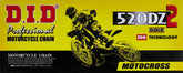 DID 520DZ-120 coiled chain showing gold finish and race-ready look