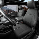 DiffCar front seat cover installed on Ford F-150 showing clean protection