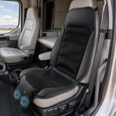 DiHTing front seat cover full view showing fit and airflow benefit