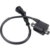 DKIIGAME ignition coil front view showing mounting points and compact design benefit