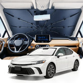 DMJN front packaging of Camry windshield shade showing fit and features