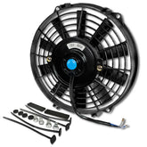DNA MOTORING front view of 9-inch slim fan showing compact profile and cooling benefit