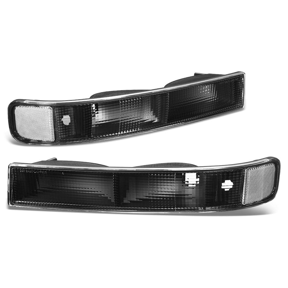 DNA MOTORING front view showing black housing and clear lenses, enhances vehicle appearance