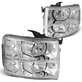 DNA MOTORING front view packaged headlights showing chrome finish and complete kit benefit