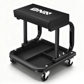 DNA MOTORING front view of roller seat showing sturdy frame and seat, improves shop efficiency