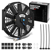 DNA MOTORING front view of 12-inch fan showing compact design and efficient airflow