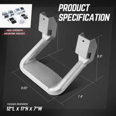 DNA MOTORING side profile showing 1-inch stirrup for stable foot placement and durability
