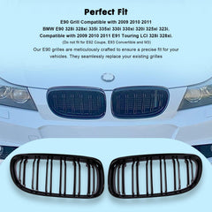 DOCAS grilles installed on E90 sedan demonstrating upgraded appearance