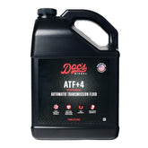 Doc's Diesel front view of one-gallon ATF4 bottle showing product branding and clear label benefit