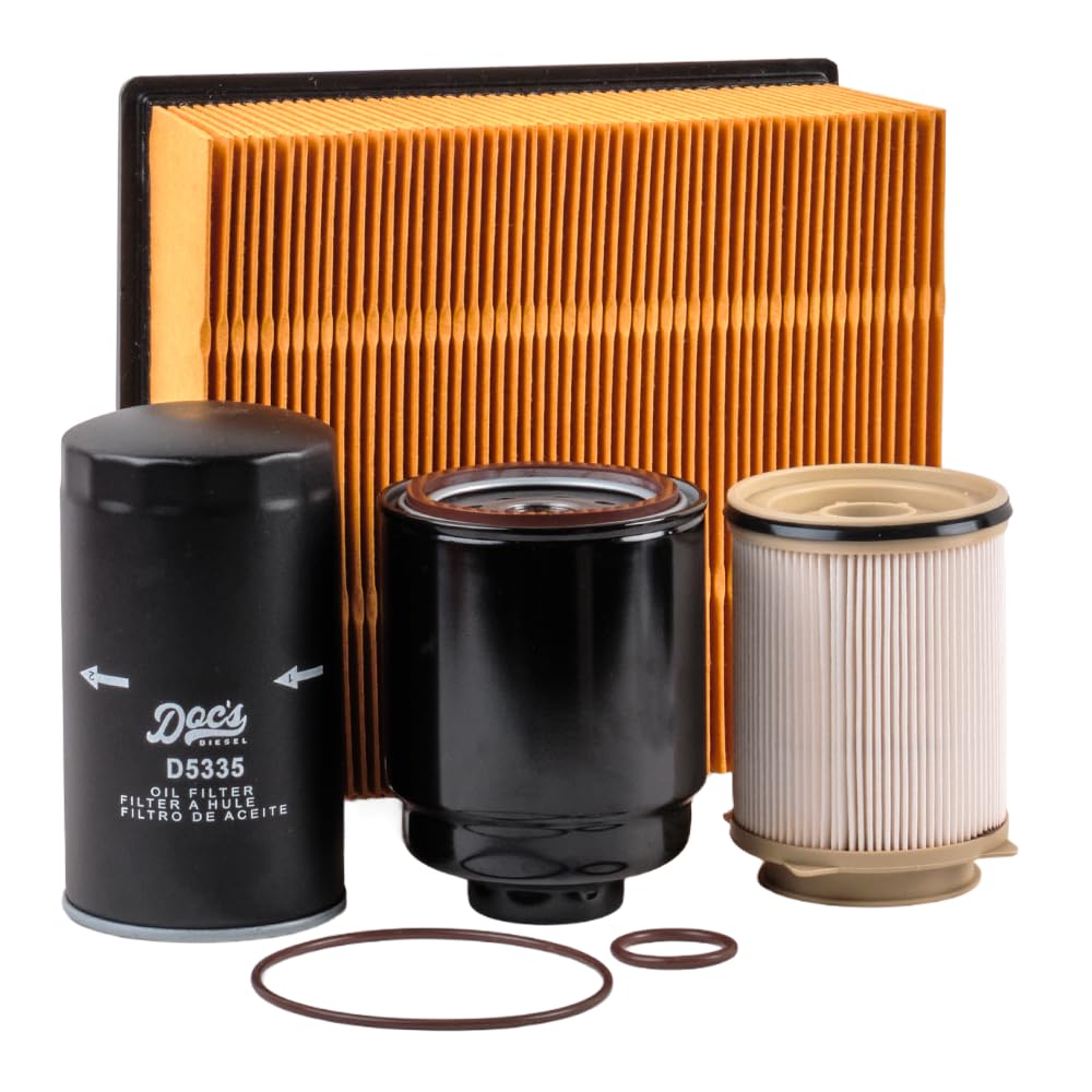 Doc's Diesel combo kit front packaging showing all included filters and convenience