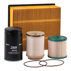 Doc's Diesel front packaging showing all included filters and clear labeling for easy identification and convenience