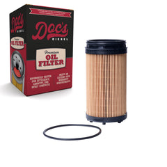 Doc's Diesel front view showing durable canister and branding for reliable replacement