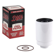 Doc's Diesel front view showing filter packaging and clear fitment info for quick selection