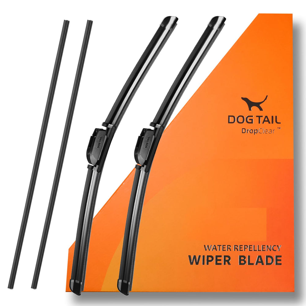 DOG TAIL front packaging showing 24" and 18" blades and two refills, clear value