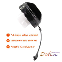 DOICOO fuel cap installed in filler neck demonstrating correct engagement