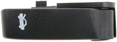Dorman hood release handle close-up of texture and mounting detail for durability