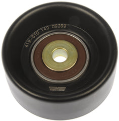 Dorman 419-610 front view pulley showing steel finish and durable design benefit: reliable belt alignment