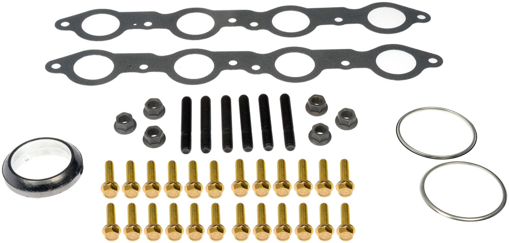 Dorman 57175 front packaging showing kit contents and fitment assistance benefit