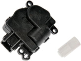 Dorman blend door actuator front view showing mounting points and benefit of correct fit