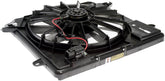 Dorman 620-055 front view assembly showing full fan and shroud for direct fit
