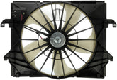 Dorman 621-410 front assembly showing full fan and shroud for straightforward replacement