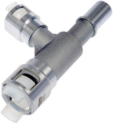 Dorman 800-414HP front view showing metal heater hose connector durability