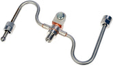 Dorman intermediate fuel injector line front view showing fit and mounting hardware for easy replacement