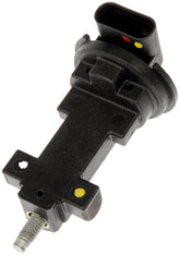 Dorman camshaft position sensor front view showing solid housing and mounting tabs for reliable fit