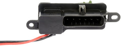 Dorman harness pigtail connector detail showing secure terminals and improved conductivity benefit