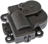 Dorman blend door actuator front view showing connector and mounting for easy replacement