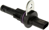 Dorman camshaft position sensor front view showing durable housing and benefits