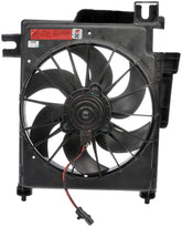 Dorman condenser fan front view showing complete assembly and fit benefits