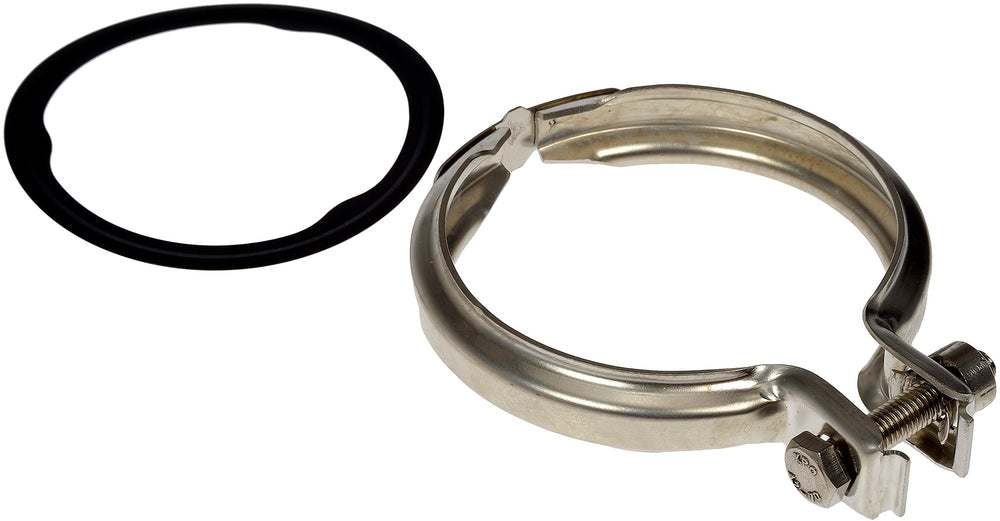 Dorman clamp front view showing profile and fit for secure exhaust joints
