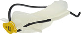 Dorman front coolant reservoir front view showing exact fit and easy installation
