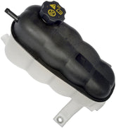 Dorman front view reservoir with cap showing mounting and fit benefits