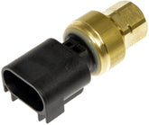 Dorman fuel pressure sensor front view showing mounting and connector, ensures correct fit