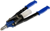 Dorman hand rivet gun front view showing full tool and ergonomic handles for better control