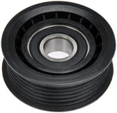 Dorman idler pulley front view showing correct fit and reliable belt routing