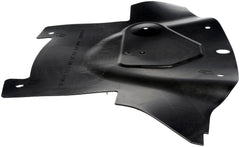 Dorman installed under front of car demonstrating restored underbody protection
