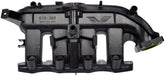 Dorman intake manifold front view showing full assembly and fit benefits