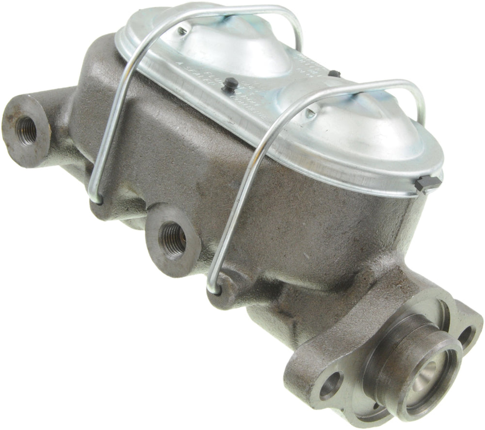 Dorman master cylinder front view showing mounting and ports benefits reliable fit