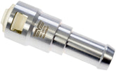 Dorman metal heater hose connector front view showing robust construction and improved durability