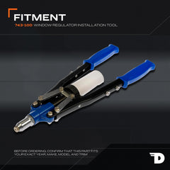 Dorman rivet gun handle with attached storage bottle keeping rivets accessible on the job