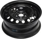 Dorman steel wheel front view showing full rim and mounting holes for accurate fit