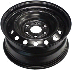 Dorman steel wheel front view showing lug pattern and clean finish for reliable replacement