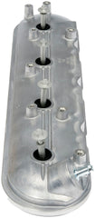 Dorman valve cover installed in engine bay demonstrating proper fit
