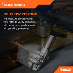 Dorman VVT solenoid oil port detail illustrating precise flow control