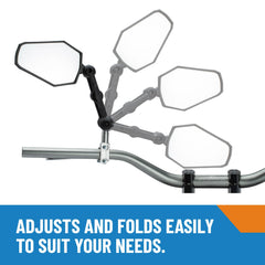 Doubletake Mirror 6" arm profile, extended reach for improved rear visibility